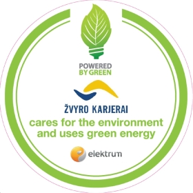 Žvyro karjerai - uses green energy